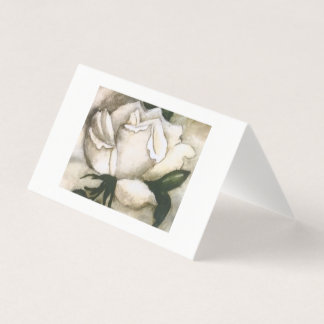 Carte de note Rose blanche