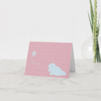 Carte de note rose de Blanc-Harpe