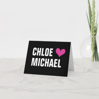 Carte de note - rose et noir