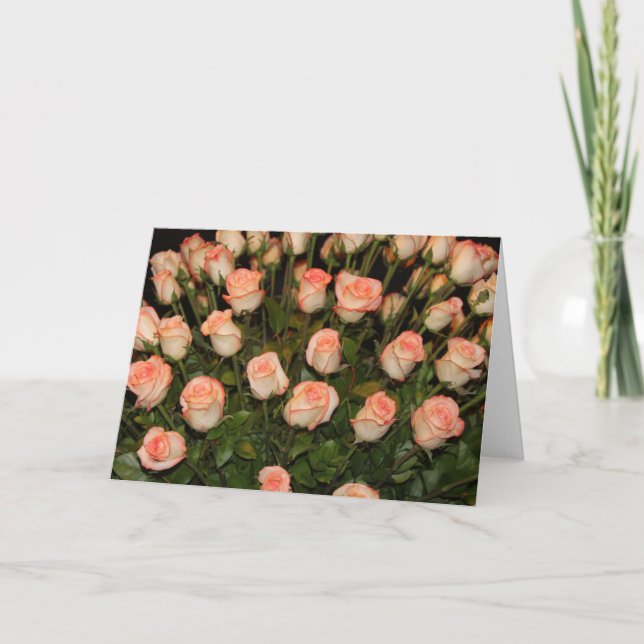 Carte de note rose roses (Devant)