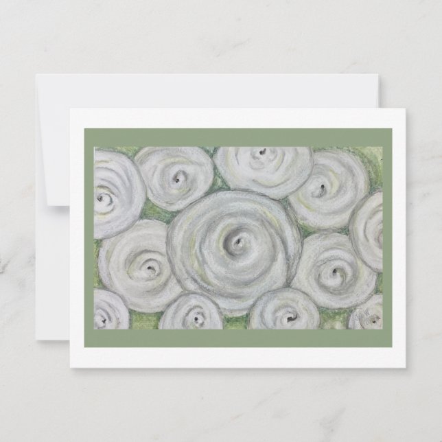 Carte de note Roses blanches (Devant)