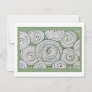 Carte de note Roses blanches