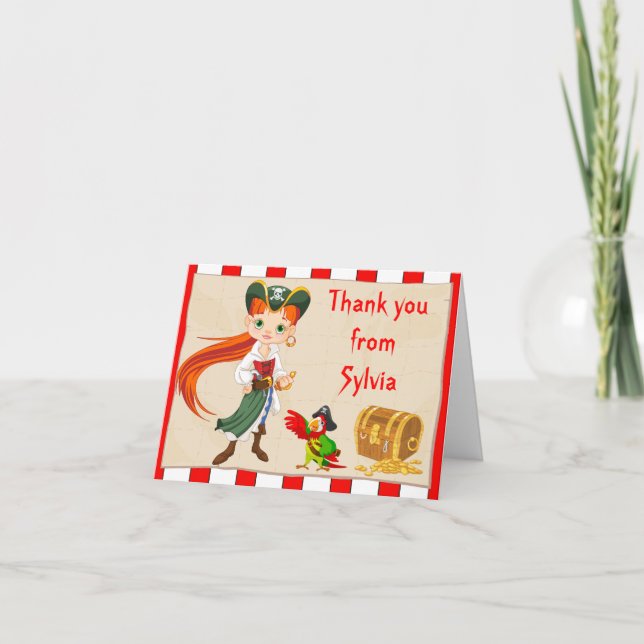 Carte de note rousse de Merci d'anniversaire de (Devant)