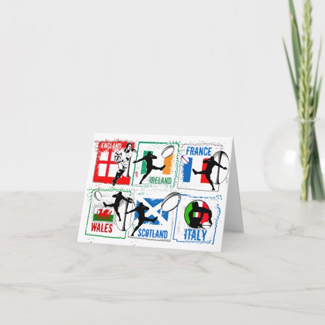 Carte de note Rugby 6 Nations (Devant)