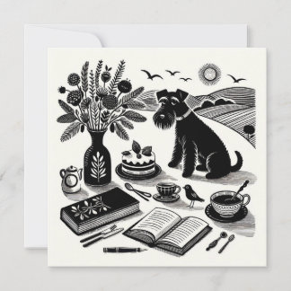 Carte de note Schnauzer moyen