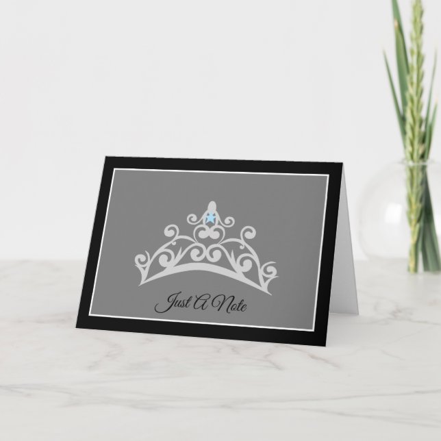 Carte de note Silver Tiara Sky Star style Miss USA (Devant)