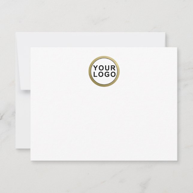 Carte de note simple Logo personnalisée (Devant)