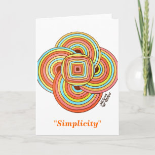 Carte de note "Simplicité" (vide à l'intérieur)