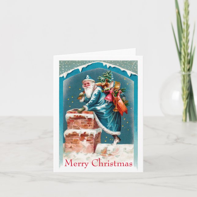 Carte de note Sky Blue Père Noël (Devant)