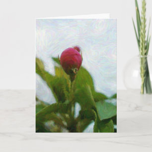 Carte de note style Gouache Artsom Fleur Rose