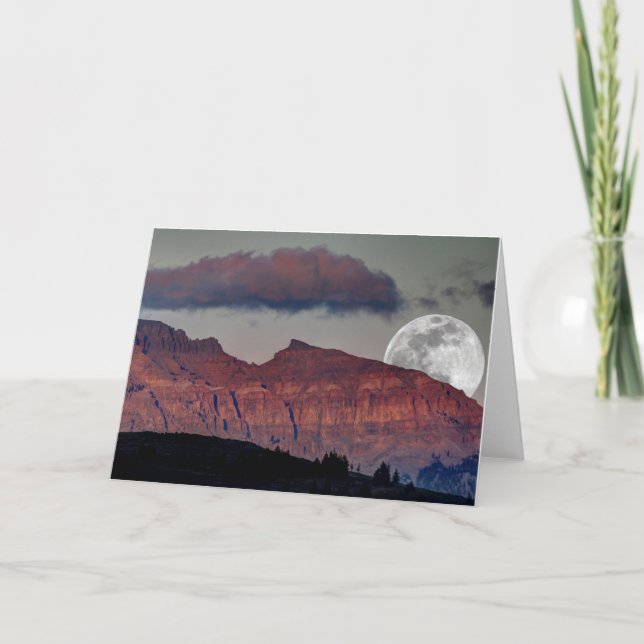 Carte de note superbe de lune (Devant)