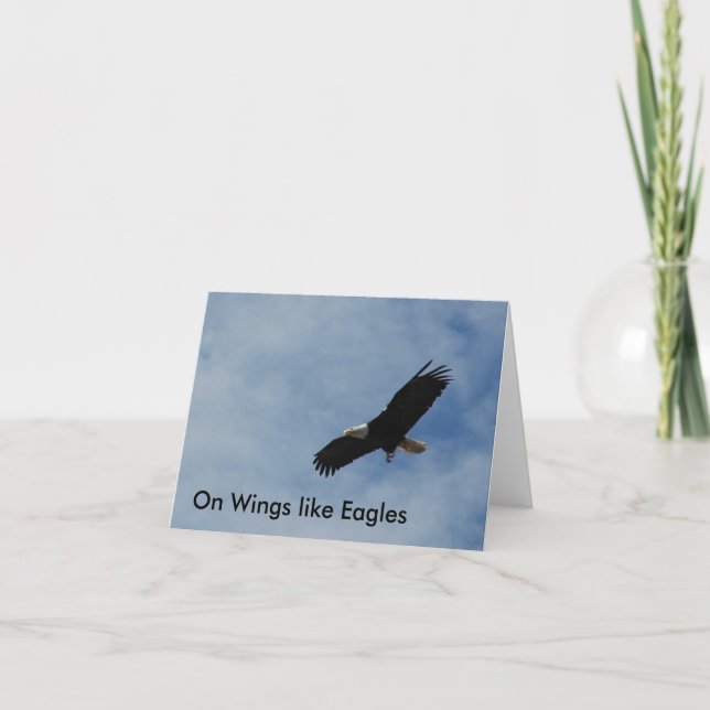 Carte de note - "sur des ailes aimez Eagles " (Devant)