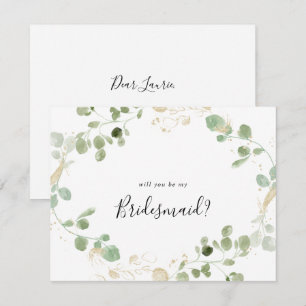 Carte de note sur la proposition d'Eucalyptus d'or
