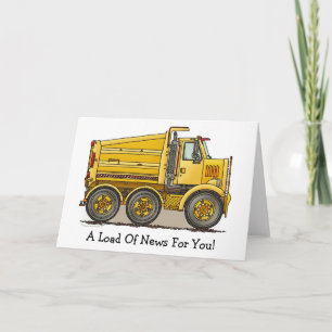 Carte de note sur le camion de vidange routier