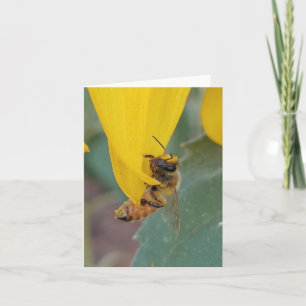 Carte de note sur les abeilles miel