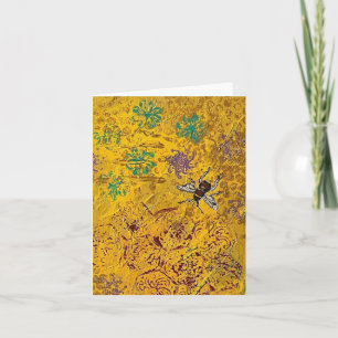 Carte de note sur les abeilles miel
