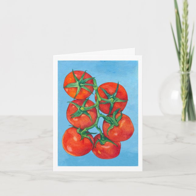 Carte de note sur les tomates rouges (Devant)