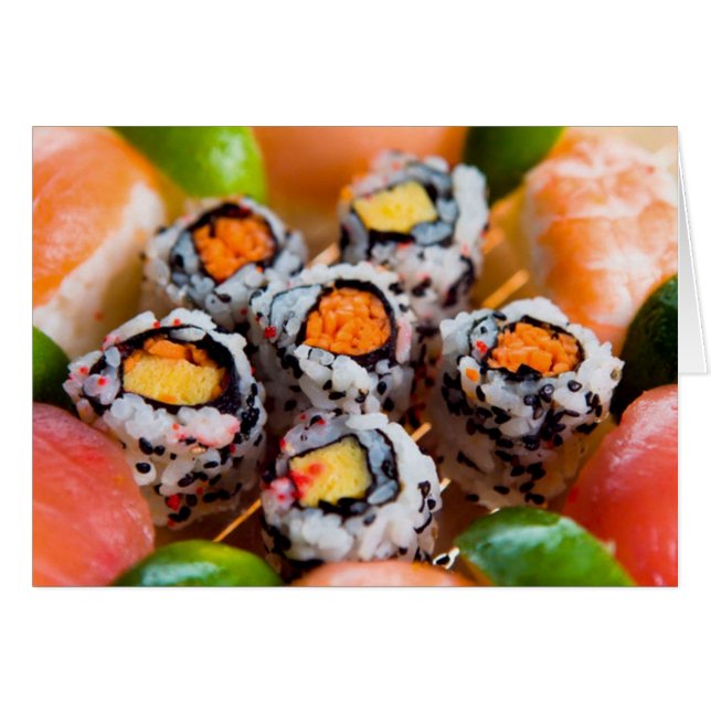 Carte de note Sushi & Rolls (Devant Horizontal)