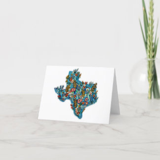 Carte de note Texas & Fleurs natives