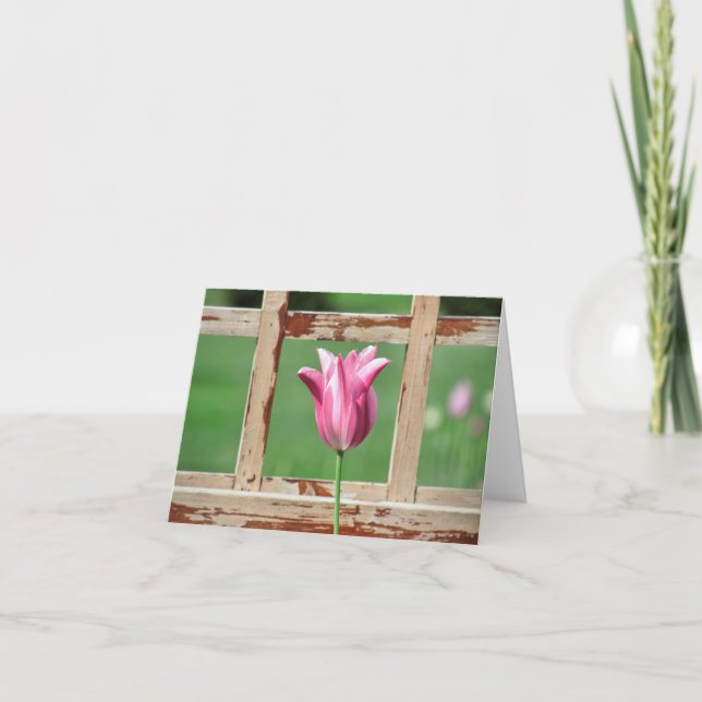 Carte de note Tulip encadrée Rustique (Devant)