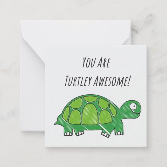 Carte de note Turtley Awesome (Devant)