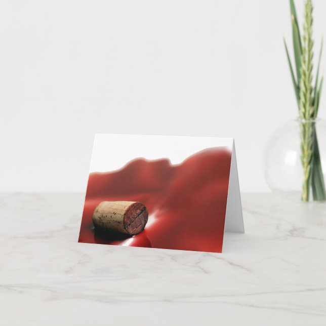 Carte de note "UnCorKed" pour les amateurs de vin (Devant)