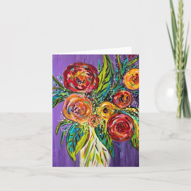 Carte de note Vase of Peonies (Devant)