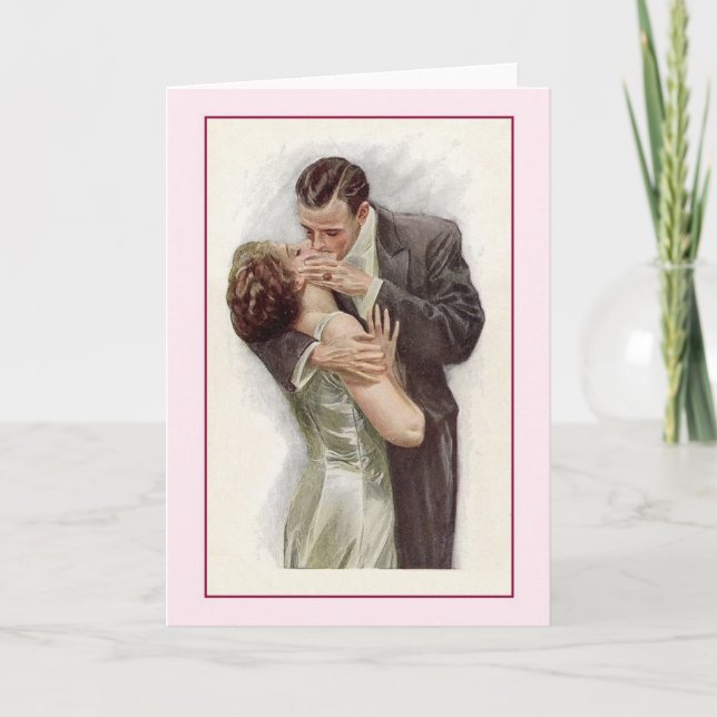 Carte de note victorienne de baiser (Devant)