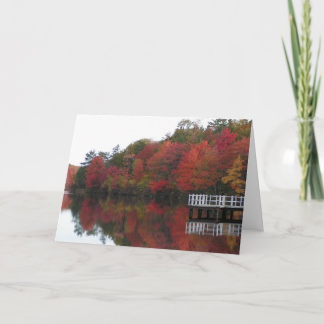 Carte de note vide du feuillage d'automne (Devant)