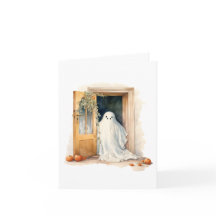 Carte de note vierge Halloween Ghost