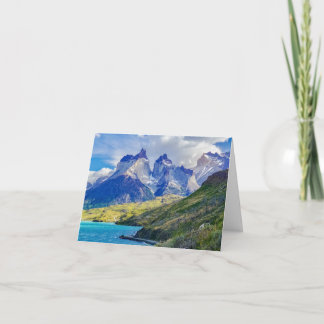 Carte de note vierge - Paysage de Patagonia Fronti