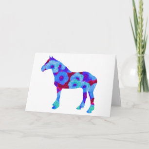 Carte de note vierge Pop Art Horse