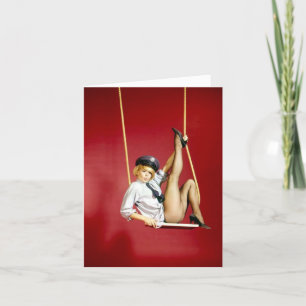 Carte de note vintage "A Real Swinger"