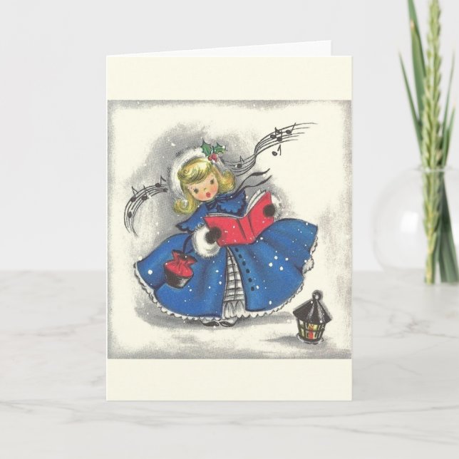 Carte de note Vintage Christmas Carols (Devant)