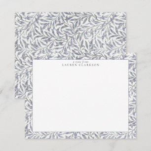 CARTE DE NOTE W. MORRIS SAULE BLEU GRIS