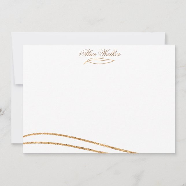 Carte de note Watercolor Gold (Devant)
