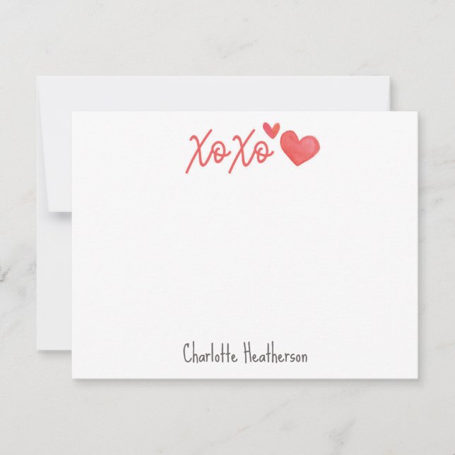 Carte de note Xoxo personnalisée (Devant)