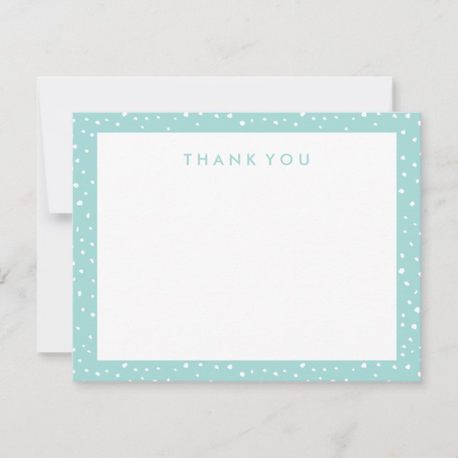 Carte de notes Aqua Dotée Merci (Devant)