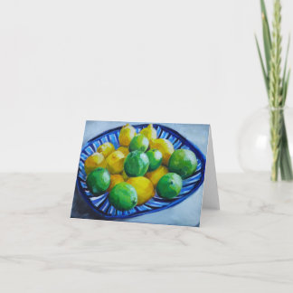 Carte de notes citrons et limes