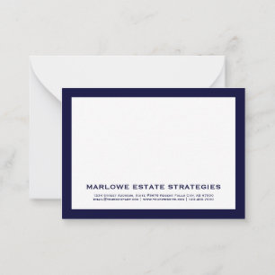 Carte de notes commerciales Marine et White