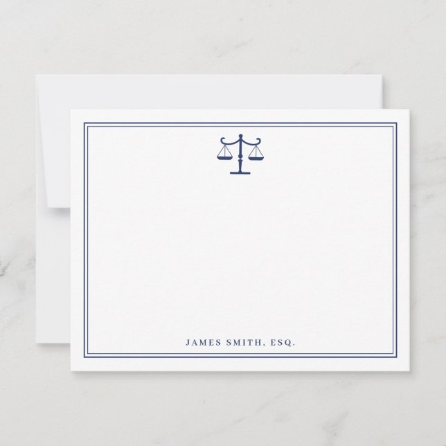 Carte de notes d'avocat classique avec échelle de  (Devant)