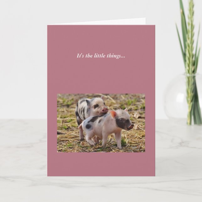 Carte de notes de cochon de porc mignon (Devant)