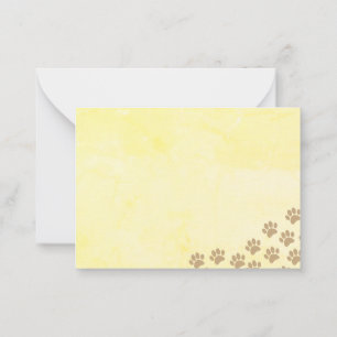 Carte de notes Empreintes de pattes de chiot