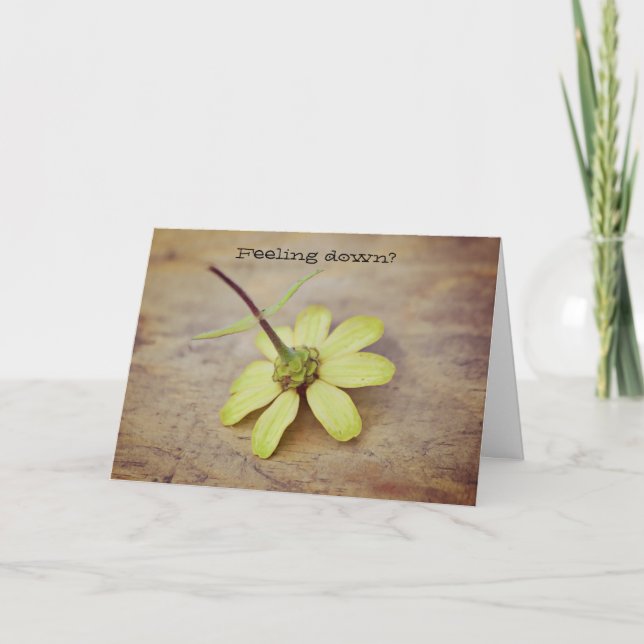 Carte de notes Fedown Yellow Flower Thoughts (Devant)