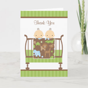 Carte de notes Jungle Crib Twins