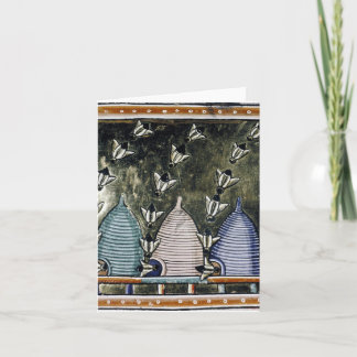 CARTE DE NOTES PLIÉES TINDR'S BEES 4" x 5,6" COULE