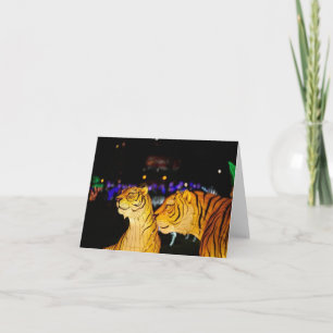 Carte de notes pour les tigres d'art chinois
