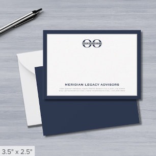 Carte de notes professionnelles avec logo