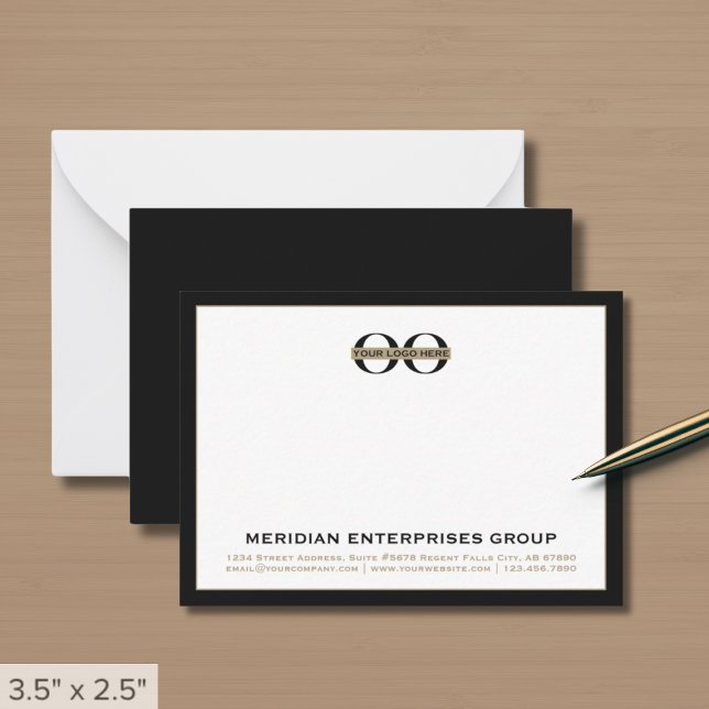 Carte de notes professionnelles du logo d'entrepri (Créateur téléchargé)