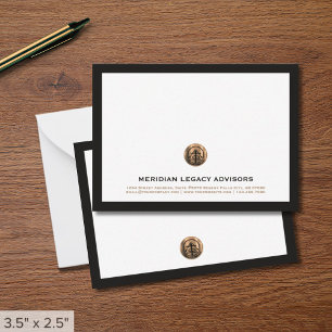 Carte de notes professionnelles pour sceau en cuiv